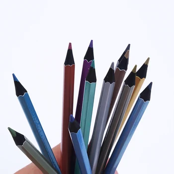 Schiță De Desen Creioane 6/12 Colores De Lemn Colores Creion Set Stilou Metalic De Artă De Mână-Pictat Rechizite Școlare
