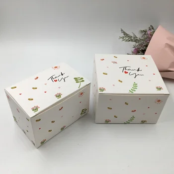 Kraft 10BUC Pătrat de Hârtie de crăciun Drajeuri Cutie de Bomboane cu Flori Cutie Cadou Tort Cutii si Ambalaje Mici din Carton