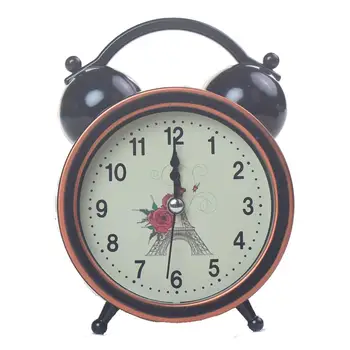 Fierbinte Les Alarmă Ceas Vintage Retro Tăcut Pointer Masă, Scaun Ceasuri Rotunde Luminos Ceas Cu Alarmă Noptiera Lumina De Noapte Decor Acasă