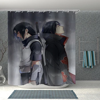Populare Anime Naruto 3D de Imprimare Perdea de Duș din Poliester Tesatura perdele Baie rezistent la apa Cârlig Cadă Cortina 01
