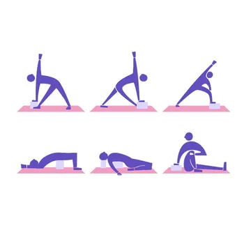 Densitate mare EVA Bloc de Yoga Colorate, Bloc de Spumă Pilates Caramida Exercițiu de Fitness se Întinde de Instruire în domeniul Sănătății pentru Sport Modelarea Corpului