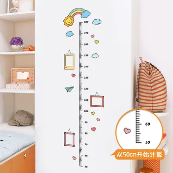 QDRR Creative desene animate înălțime autocolant camera copiilor decor dulap autocolant copil măsurarea înălțimii Autocolant Perete Amovibil