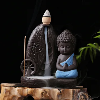 Micul Călugăr Cădelniță De Retenție Tămâie Conuri Arzător De Tămâie Stick Arzător Roata De Apă Creative Decor Acasă Budist Mici Buddha