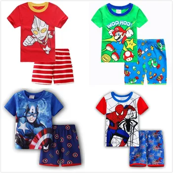 Copiii Cămașă De Noapte Pijamale De Vara Copii Haine Copii Baieti Fete Haine Cu Maneci Scurte Costum Pijamale De Bumbac De Uz Casnic Trening