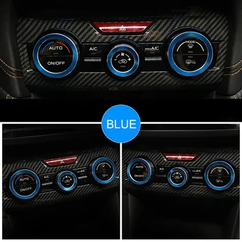 JEAZAE 3Pcs Masina Aer condiționat Buton Inele AC Comutator de Comandă Buton Inel Paiete Tapiterie Huse Pentru Subaru XV 2018 2019 Auto-styling