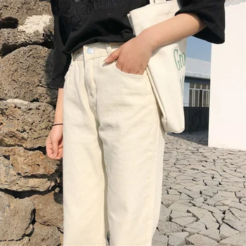 Pantaloni Femei 2020 Solid Simplu All-meci Direct Buzunare de Agrement Pantaloni Femei de Talie Mare Harajuku coreean Pantaloni Ulzzang Chic