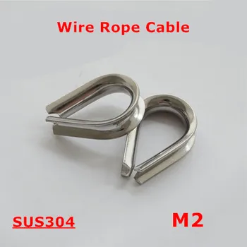 50pcs M2 Wire Rope Cablu 304 Inox de 2mm Triunghi Degetar Cleme Wirerope Cabluri