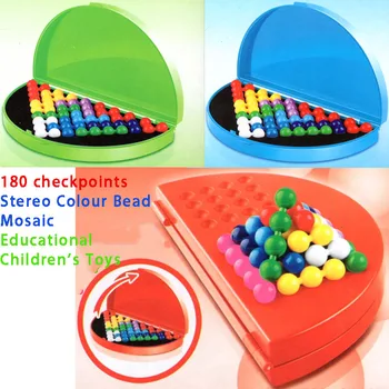 Trei-dimensionale de culoare margele puzzle bord joc de puzzle, joc de gândire 180 pe inteligenta copii, jucarii creative