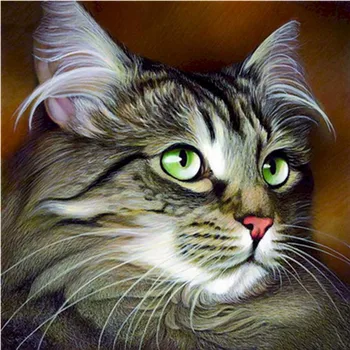 Tablou De Numărul 40X50 50x65CM pisica Drăguț Animale de Arta de Perete Cadou DIY Imagini De Numere Panza Kituri de Acasă Decorare
