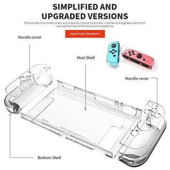 Noi Nintend Comutator de Cristal Coajă Dockable Clar Transparent Proteja Caz Acoperire pentru Nintendo Comutator Nintendoswitch Bucurie-Controller