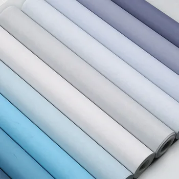 Modern Minimalist Stil Nordic Morandi Tapet Non-Țesute De Uz Casnic Solidă De Culoare Albastru Deschis Camera De Zi Dormitor Tapet Albăstrui