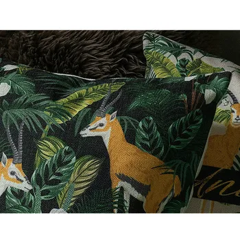 DUNXDECO față de Pernă Perna Decorativa Caz de Epocă Jungle Animal Clasice Artistice Stil American de Origine Canapea Scaun Coussin