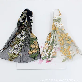 Moda Flori Brodate Dantelă Elastic cu Bandă de susținere Turban Bandane Accesorii de Par pentru Femei pline de culoare Plasă de Caciula articole pentru acoperirea capului