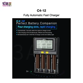 C4-12 Complet Automat Încărcător Rapid Compatibilitate Mai Mare, Baterie Perfectă Companion, 4 Sloturi De Încărcare MiBOXER Mi-Lumina