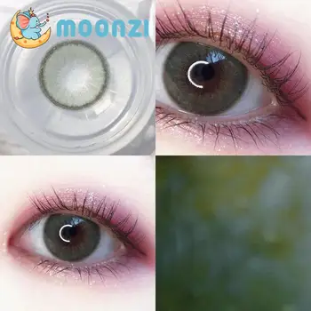 MOONZI Saturn green Lentile de Contact Colorate pentru ochi natural mic de elevi frumoase anual 2 buc/pereche Miopie baza de prescriptie medicala de grade