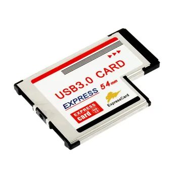 Express Card 54 la USB 3.0 Card 54mm Express USB, PCMCIA 2 Porturi Adaptor de Card Rata de Transfer de Până la 5Gbps Pentru Windows XP/Vista/7