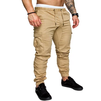 Mens Joggeri 2019 Brand Masculin Pantaloni Barbati Pantaloni Casual Solid Pantaloni Jogger Trening de culoare kaki, Negru de Mari Dimensiuni 4XL
