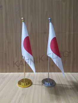 KAFNIK,Japonia masa de Birou de birou de pavilion cu aur sau argint metal catarg de bază 14*21cm steagul țării transport gratuit