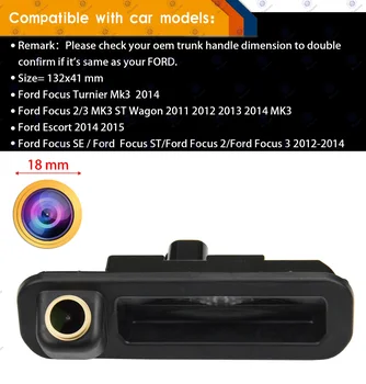 HD 1280x720p Inversarea retrovizoare Camera de Rezervă pentru Ford focus 2 Focus 3 Turnier MK3 ST Wagon 2011-Escorta