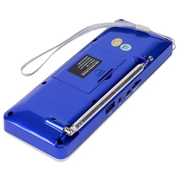 Mini Portabile Reîncărcabile Stereo L-288 Radio FM Difuzor Ecran LCD Suport TF Card USB Disk Music Player MP3 Difuzor (Albastru)