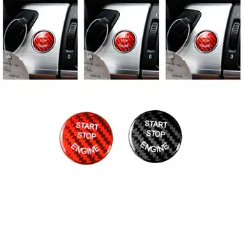 Roșu Real fibra de Carbon cu Un singur buton start Stop acoperire Autocolant Pentru BMW E36 E39 E46 E81 E82 E83 E84 E87 E88 E89 E91 E92 E93 E94