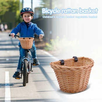 Bicicleta Găleată de Mașini Electrice Fata Rattan Coș Impermeabil Robust Simplu Coș de Alimente de Mare Capacitate pentru Copii Biciclete Coș