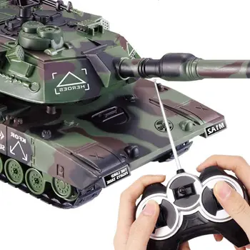 1:32 Război Militar RC Tanc de Lupta cu 3 baterii Telecomanda Masina cu Trage Gloanțe Model Electronice Jucării Cadou de Ziua de nastere