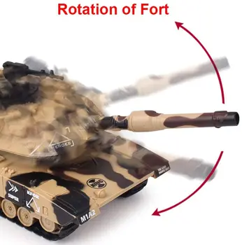 1:32 Război Militar RC Tanc de Lupta cu 3 baterii Telecomanda Masina cu Trage Gloanțe Model Electronice Jucării Cadou de Ziua de nastere