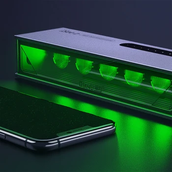 QIANLI iSee 2ed de ecran Profesionale de Praf display lampa de Reparații de amprente, zgârieturi Unsoare sear chlight verde elimina praful de lumină