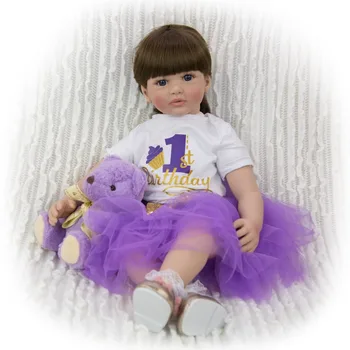 Bebes de Vânzare la Cald 60 cm Copii Renăscut Fata Papusa Moale din Silicon Pânză Corpul Realist Copil Jucărie de Copil Ziua de nastere Cadouri de Culcare Playmate