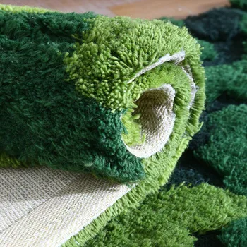 Pădure verde de artă creativă rotund covor pentru camera copil de Mână cu smocuri de lână iarba covor de pluș pentru living si dormitor covor de Lână