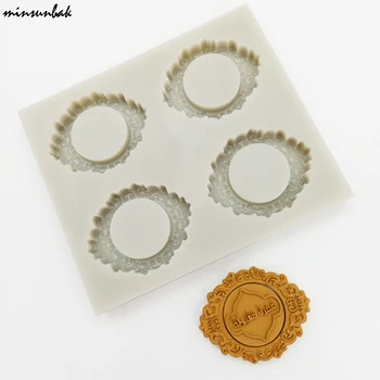 Minsunbak Eid Mucegai Silicon Cadru de Imagine Lumină Fondant Instrument de Ciocolata SugarCraft Bucătărie Instrumente de Copt Tort de Decorare
