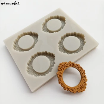 Minsunbak Eid Mucegai Silicon Cadru de Imagine Lumină Fondant Instrument de Ciocolata SugarCraft Bucătărie Instrumente de Copt Tort de Decorare