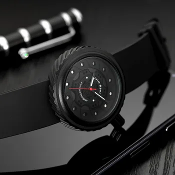 Moda Barbati Ceasuri Unice, Creative Mecanice Sens Design Ceas Masculin Ceas Curea Silicon Cuarț Încheietura Ceas Relogio Masculino