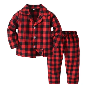 Tem Doger 2020 Noua Moda Toamna Iarna Pentru Copii Îmbrăcăminte De Noapte De Îmbrăcăminte Nou-Născut Pijamale Copilul Cald Casual Carouri Haine Set Sleepcoat