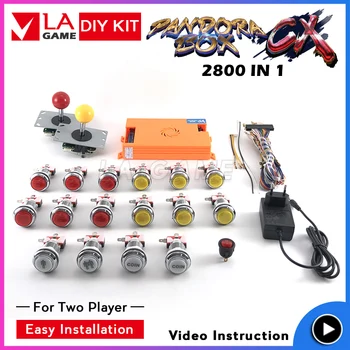 Pandora box CX 2800 jocuri in 1 4 jucători 2020 nou proiect diy kit copia sanwa joystick crom placat cu led-uri buton