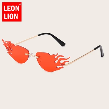 LeonLion 2021 Mic Ochi de Pisica ochelari de Soare pentru Femei Brand de Lux Foc Ochelari de Soare Femei/Bărbați Unic de Ochelari de vedere Femei Cateye Nuante UV400