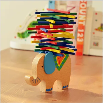 Jucarii Pentru Copii De Învățământ Elefant Echilibrare Blocuri De Lemn Jucărie Din Lemn Joc De Echilibru Montessori Blocuri Cadou Pentru Copil