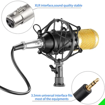 BM800 Microfon cu Condensator Set Computer de Înregistrare Ancora Microfon Rețea K Cântec de Sunet