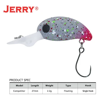 Jerry Concurent Zona Păstrăvului Micro Wobbler Greu Momeală Artificială Manivela Plug Atrage Lacul De Pescuit De Biban Biban