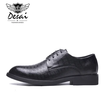 Patru Anotimpuri Nou Stil Britanic de Moda pentru Bărbați Single Pantofi Bărbați Dantela-Up Piele de Afaceri Rochie Pantofi de sex Masculin de Mari Dimensiuni Pantofi Casual