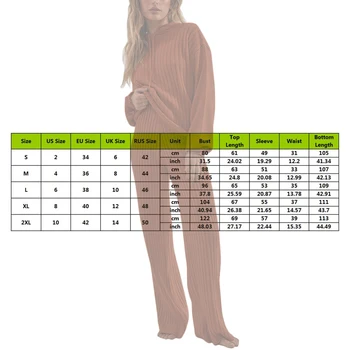 Moda Pulover Tricotate Costume De Epocă 2 Bucata Set Pentru Femei Elastice Pantaloni Lungi Costume De Toamna Iarna Pulover Casual Se Potriveste