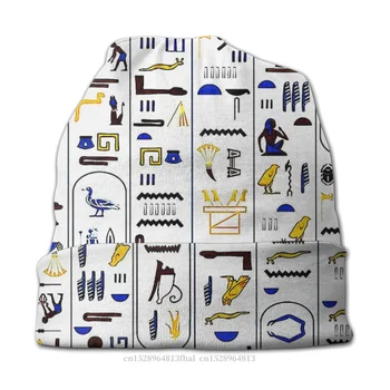 Mitologia egipteană Egipt Zeii Chelioși Căciuli Capace Faraon Hieroglife Tricotat Pălărie de Iarnă Caldă Capota Pălării Bărbați Femei caciula de Schi