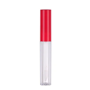 5 Bucati 3ml Gol Luciu de Buze Tuburi Cu Bagheta Roșu Capac de unică folosință din Plastic Sticlă Lip Glaze Flacoane Recipient Ruj Probe Diy