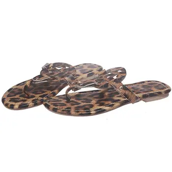 Femeie De Moda Papuci De Imprimare Leopard Flip Flops Pentru Femei Pantofi De Vara Pentru Femeie În Aer Liber Tv Cu Papuci Casual, Slide-Uri De Femei Plus Dimensiune 43