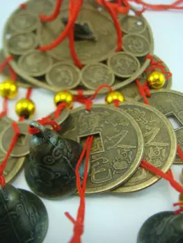 Cu Feng shui China Oriental Noroc de Bani Monedă Bell clopoteii de Vant Decor Acasă