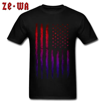 Colorat cu Steagul American Tricouri de Designer de Epocă Tricou Jazz Topuri de Moda pentru Bărbați Tricou Negru DJ Funky Haine de Bumbac Hip-Hop-Tees