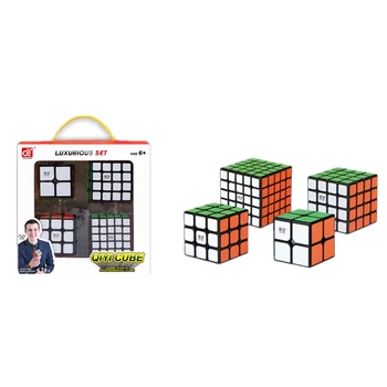 Qiyi cub cutie de cadou 4buc/set Qiyi 2x2 3x3 4x4 5x5 viteza de puzzle cub magic Qiyi cubo magico profissional jucarii educative pentru copii