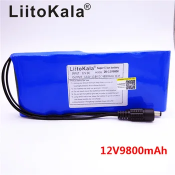 HK LiitoKala 12V 9800mAh 18650 12V DC 12.6 V Super Reîncărcabilă Pack pentru CCTV camera video Acumulator Portabil