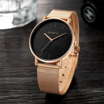 Ultra-subțire doamnelor ceas 2020 iubitor de ceas de lux Saat aur roz a ochiurilor de plasă din oțel inoxidabil doamnelor ceas de sex feminin de sex masculin ceas Relogio